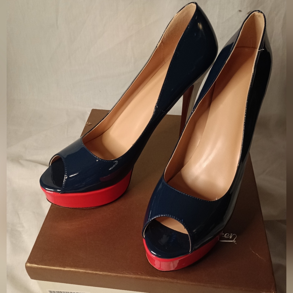 Only Maker Peep Toe Stiletto Pumps with Platform